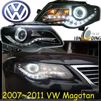 Car-styling! Magotan headlight,2006~2011,!chrome,Magotan fog light,chrome,LED,2ps+2pcs Aozoom Ballast,Passat,Magotan