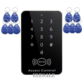 New RFID Proximity Entry Door Lock Access Control Door Opener System Keypad Password Keyfobs Unlock + 10 RFID Tags Wholesale