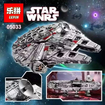 LEPIN STAR WARS Ultimate Collector's Big Millennium Falcon Model Building Blocks Kits Toy Marvel Compatible Legoe