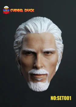1/6 scale figure doll Fried chicken Grandpa white hair Christian Bale 12