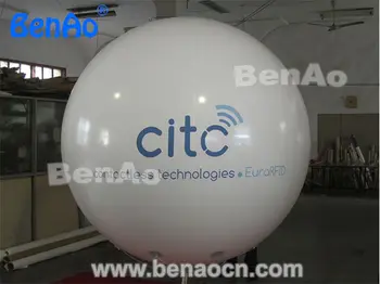 AO110 +Free logo 2m Inflatable white helium balloon / inflatable advertising balloon,inflatable helium balloon