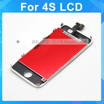 AAA No Dead Pixel For IPhone 4S LCD Touch Screen Digitizer LCD Assembly Replacement Tools Tempered Glass Black white DHL