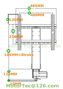 600mm stroke Automatic TV stand with mounting brackets for 26-60inch TV