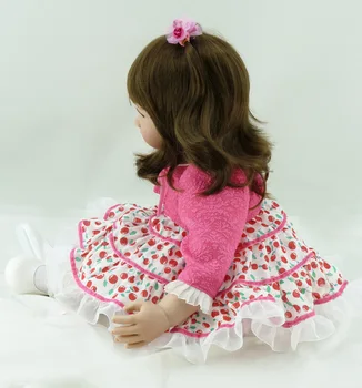High-end 55cm bebe princess reborn girl dolls vinyl silicone reborn babies toy newborn girl dolls gift bonecas reborn