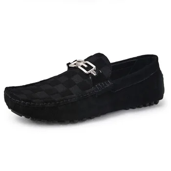 US 5-11 Leather driving Casual slip on business Loafer men buckle shoes