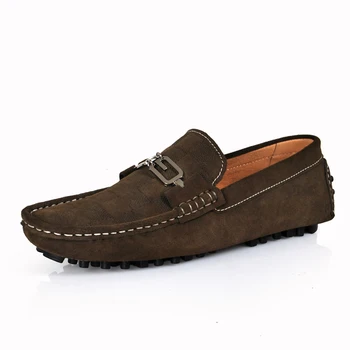 US 5-11 Leather driving Casual slip on business Loafer men buckle shoes