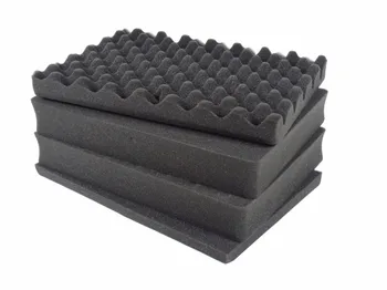 SQ021 black anti-corrosion plastic tool case with full precut cubes foam