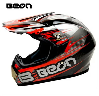 ECE lightweight BEON B-600 black gold motocross Helmet, motorcycle MOTO electric bicycle safety headpiece
