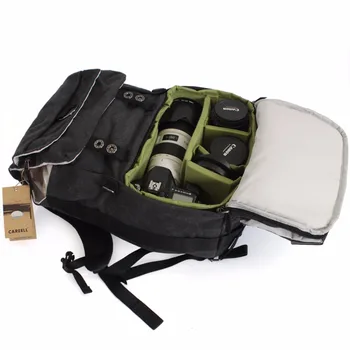 CAREELL double-shoulder camera bag slr camera bag canvas vintage fashion digital camera backpack c003