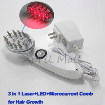 Portable LED+Microcurrent+Laser Hair Comb for Hair Growth Power Grow Brush Scalp Massage Hair Loss Treatment Therapy Health Care