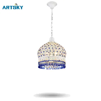 Bohemia Luxury Crystal Retro Vintage Pendant Light Lamp for Dining Room American Style Hanging Lamp for the Living Room Hotel