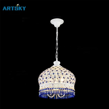 Bohemia Luxury Crystal Retro Vintage Pendant Light Lamp for Dining Room American Style Hanging Lamp for the Living Room Hotel