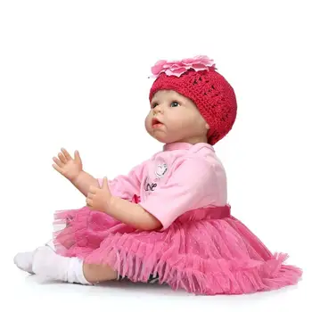 Fashion Princess Doll 22inch Soft Silicone Reborn Dolls Lifelike Newborn BeBe Reborn Dolls Brinquedos For Girl Christmas Gift