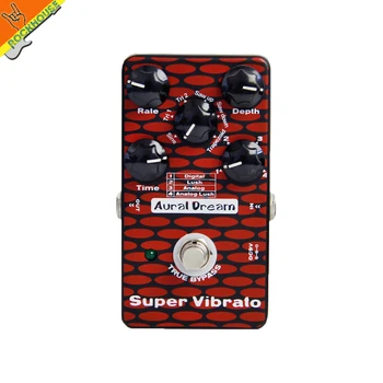 Auraldream Super Vibrato Guitar Effect Pedal Digital Vibrato Guitarra Effects Pedal 6 Vibrato models True Bypass