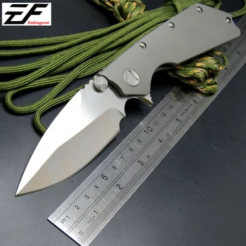 Eafengrow EF35 Knife D2 steel blade Bearing folding knife TC4 titanium alloy handle tactical camping knive EDC tool