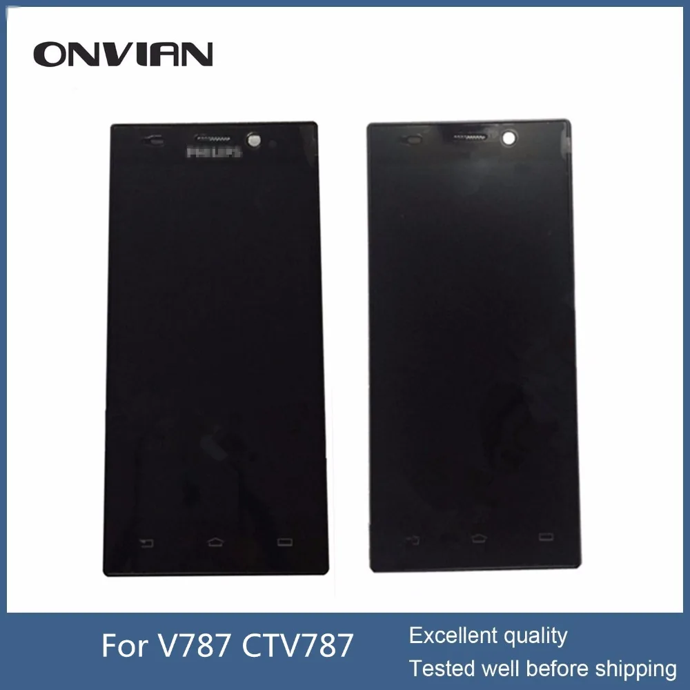 For Philips V787 LCD Display Touch Screen Digitizer Assembly With Frame Original Replacement Parts CTV787