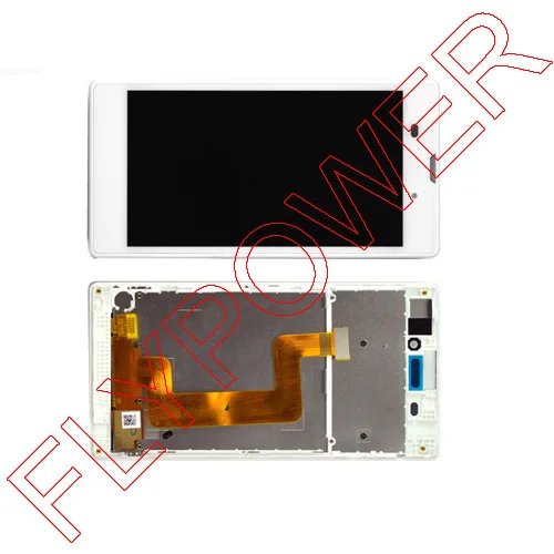For Sony Xperia T3 m50w D5102 D5103 D5106 LCD Display with Touch Digitizer + Frame Assembly by , white