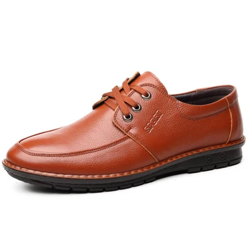 Male casual leather 45 male genuine leather plus size 46 lacing fashion formal shoes 47 plus size Large 48 shoes