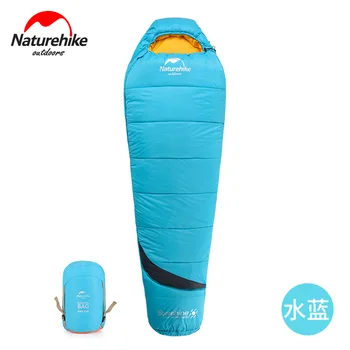 Brand Naturehike 2017 Sunshine Camping Mummy Sleeping Bag Teflon material Water Resistant Cotton Sleeping Bag spring