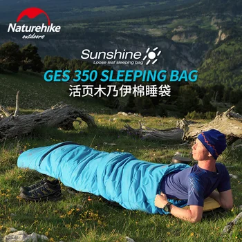 Brand Naturehike 2017 Sunshine Camping Mummy Sleeping Bag Teflon material Water Resistant Cotton Sleeping Bag spring