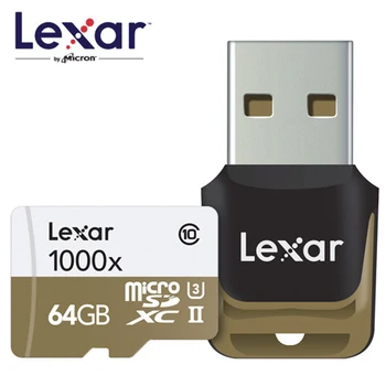 Lexar 150MB/s 1000x MicroSD SDHC 32GB Class 10 64GB microSDXC 128GB Memory Card Reader UHS for Drone Gopro Hero Sport Camcorder