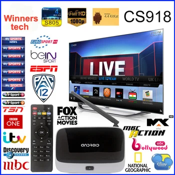 The Live Streaming Channel CS918 Q7 MK888 Quad Core Android TV Box Rockchip 3188 Cortex A9 Smart TV Box HD 1080P Arabic IPTV Box