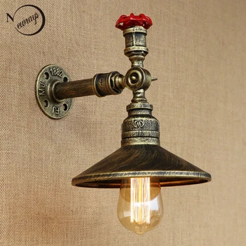 E27 loft 4 color iron rust Water pipe Vintage wall lamp sconce lights for dining room living room bedroom restaurant bar Coffee