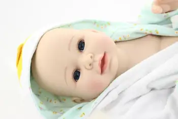 23inch Reborn Baby Dolls Boy Girls Full Body Silicone Realistic Reborn Dolls for Kids Bath toys For Newborn bebe gifts bonecas