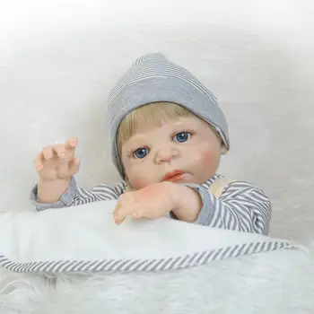 57cm About 22'' Full Silicone Reborn Baby Doll Can Bathe With Kids Bebe Reborn Doll As Christmas Gift Bonecas