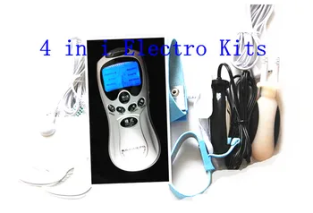 Adult Games Medical Themed Toys 4 in 1 Electro Shock Kits Body Massager Pads Penis Rings Anal Vaginal Plug For Couple