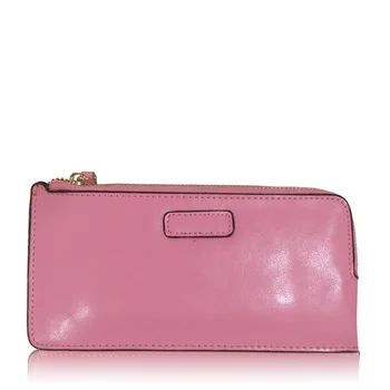 New Ladies Leather Wallet Long Section Fashion Casual Cowhide Wallet Candy Solid Color Leather Wallet