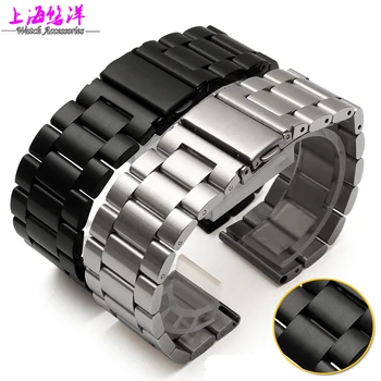 Watch Band 20/22/23/24/25/26mm Stainless Steel Watch Strap For Wristwatch Double Clasp Bracelet