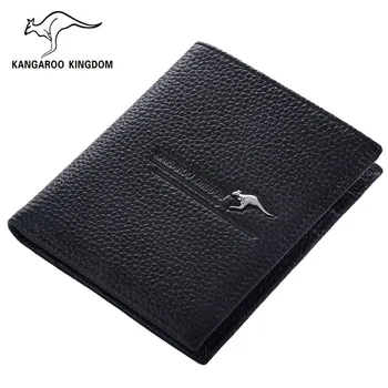 Kangaroo Kingdom Fashion Luxury Men Wallets Genuine Leather Purse Famous Brand Wallet