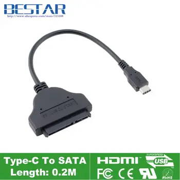 USB 3.1 Type-c3Gbps USB-C To SATA SATAII Converter Adapter Cable 20cm OTG for 2.5 inch Hard disk driver SSD HDD 2.5