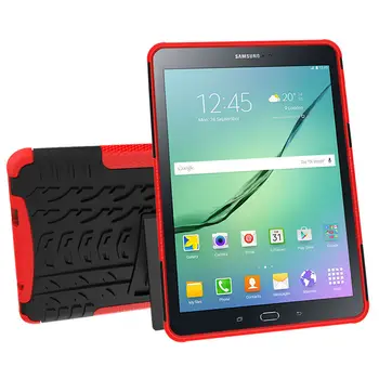 Tire Style Tough Rugged Dual Layer Hybrid Hard Stand Duty Armor Tablet Case For Samsung Galaxy Tab S2 9.7 T810 T815 cover
