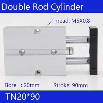 TN20*90 20mm Bore 90mm Stroke Compact Air Cylinders TN20X90-S Dual Action Air Pneumatic Cylinder