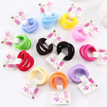 4PCS/Lot New Kid Elastic Hair Rubber Band Colorful Solid Hair Rope Little Girls Headband Children Gift Hairband Hair Accessories