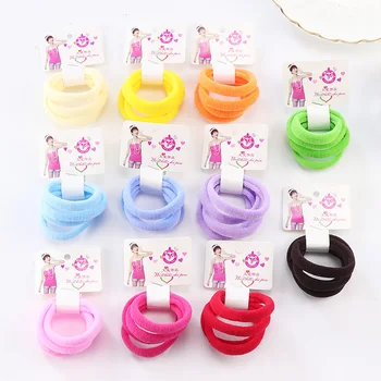 4PCS/Lot New Kid Elastic Hair Rubber Band Colorful Solid Hair Rope Little Girls Headband Children Gift Hairband Hair Accessories