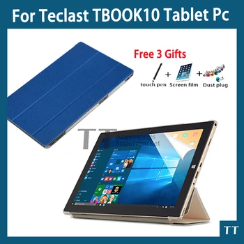 Ultra-thin Leather PU Case For Teclast Tbook10 Tbook 10S 10.1 inch Tablet PC protective cover + free 3 gifts