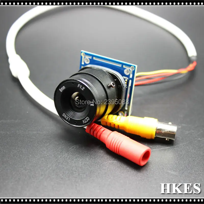 HKES 6pcs/lot Analog 1200TVL Mini Camera Module with CS Lens F1.2 4mm