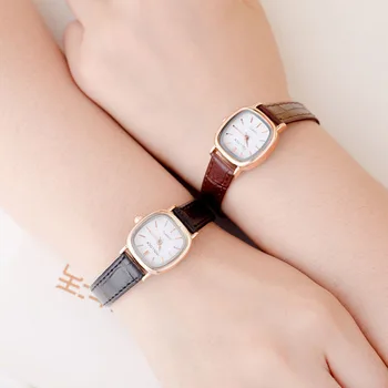 Luxury Classic Rate Brand Gold Silver Genuine Leather women watch square Casual quartz wrist watches Fashion ladies dress watch