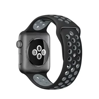 Anthracite Black New Designer Silicone Sports Bands Strap for Apple Watch Nike+ Series 2 bands 38m 42mm Grey Green Volt Silver