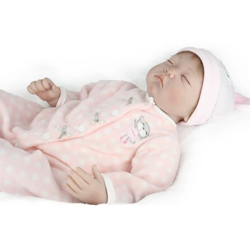 New 22Inch Soft Silicone Reborn Dolls Toys 55cm Realistic Lifelike Newborn Babies Bonecas Toys For Baby Bedtime Toy Brinquedos