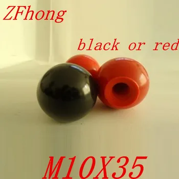5pcs M10 x 35mm black or red Ball Knob 10mm Thread 35mm Ball Diameter Bakelite Black Ball Lever Knob for Machine Tools
