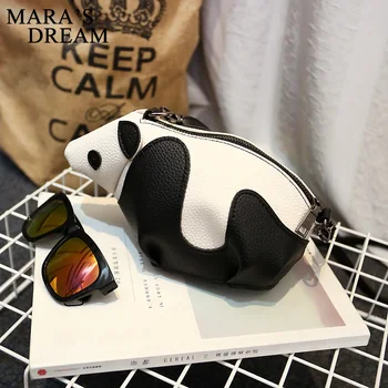 Mara's Dream 2017 Women Panda Messenger Bag Cartoon Cute Panda Shape Bag Portable Purse Ladies Messenger Bag Handbag Girl Clutch