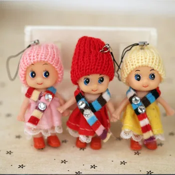 1 Pcs 8cm Cute Lovely Cartoon Keychain Pendant Doll Phone Small Pendant Kawaii Baby Children Kids Toys for Children Plush Toys