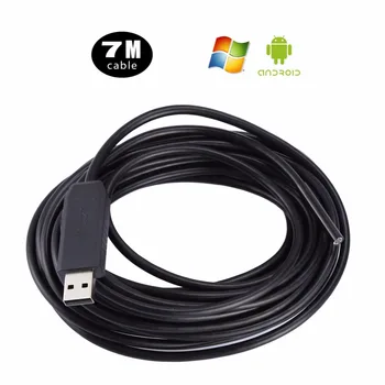 5.5mm USB Endoscope Camera HD 6LED Borescope Snake Inspection Pipe Tube Video Mini Camera IP67 Waterproof with Flexible Cable 7M