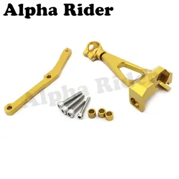 Gold CNC Direction Steering Damper Stabilizer Holder Bracket w/ Mounting Screws Kit for Yamaha FZ-09 MT-09 2013-