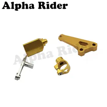 Gold CNC Direction Steering Damper Stabilizer Support Holder Bracket w/ Mounting Screws Kit for BMW S1000RR 2013-2016