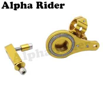 Gold CNC Direction Steering Damper Stabilizer Support Holder Bracket w/ Mounting Screws Kits for Kawasaki ZX636 ZX6R 2005-2006